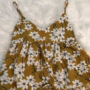Yellow floral top